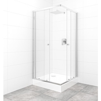 Set sprchového koutu a vaničky, čtverec 90x90 cm Multi Basic SIKOBKMUQ90CRCH