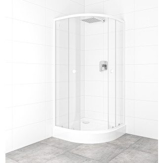 Set sprchového koutu a vaničky, čtvrtkruh 90x90 cm Multi Basic SIKOBKMUS90CH0