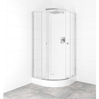Set sprchového koutu a vaničky, čtvrtkruh 90x90 cm Multi Basic SIKOBKMUS90CRT