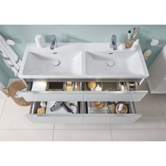 Villeroy & Boch dvojumyvadlo Subway 3.0 1300 x 475 x 165 mm, alpská bílá, CeramicPlus, s přepadem, neleštěno