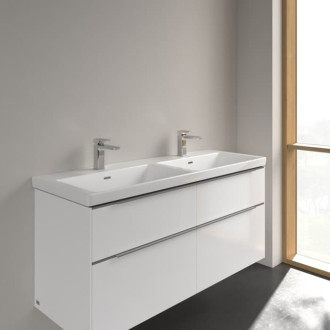 Villeroy & Boch dvojumyvadlo Subway 3.0 1300 x 475 x 165 mm, alpská bílá, CeramicPlus, s přepadem, neleštěno