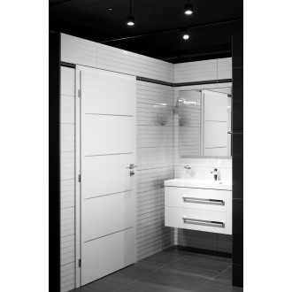 Interiérové dveře Naturel Ibiza alu levé 70 cm bílé IBIZAALUCPLB70L