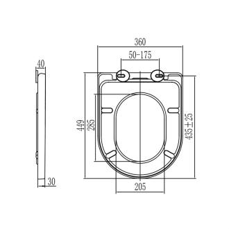 Mereo WC sedátko -  duroplast, Soft - Close, nerez. panty - Easy Lock, bílé CSS115S