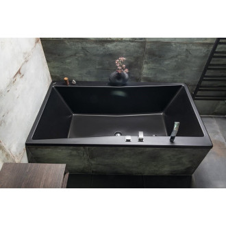 Obdélníková vana Polysan QUEST 180x100 cm akrylát levá i pravá černá 78511BM