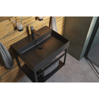 Infi. umyvadlo černá 605x465x130mm mat SATINF6046BKM