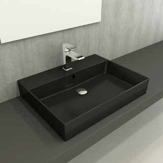 Infi. umyvadlo černá 605x465x130mm mat SATINF6046BKM