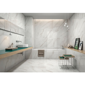 Dlažba Geotiles Calacatta bílá 60x120 cm lesk CALAC612BL