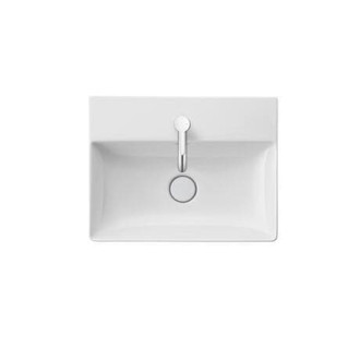Duravit DuraSquare nábytkové umyvadlo Compact, 50x40 cm, 1 otvor pro baterii, DuraCeram, bílá 2356500041