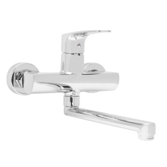 Dřezová baterie SAT SAT Project s otočným ramínkem 150 mm chrom SATBSPRO261