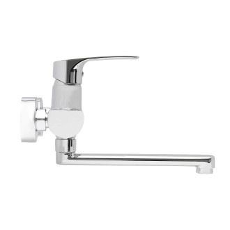 Dřezová baterie SAT SAT Project s otočným ramínkem 150 mm chrom SATBSPRO261