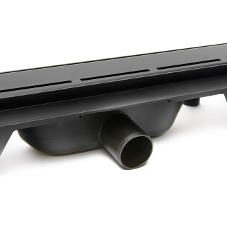 Sprchový žlab SAT 80 cm plast černý mat ZLAB80BL