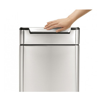 Odpadkový koš volně stojící Simplehuman Touch-bar bin 40 l Matná nerez ocel mat SHCW2014