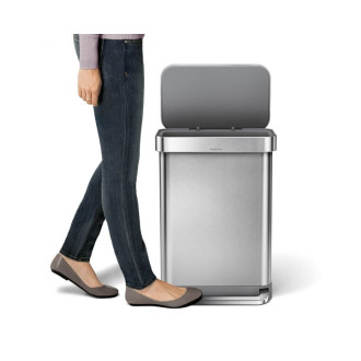 Odpadkový koš volně stojící Simplehuman Pedal bin 55 l Kartáčovaná nerez ocel mat SHCW2023