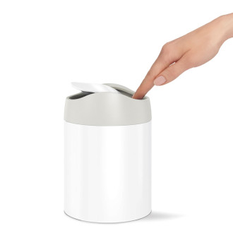 Odpadkový koš volně stojící Simplehuman Mini bin 1,5 l Bílá ocel mat SHCW2079