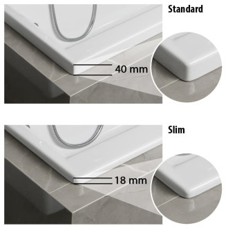 Asymetrická vana Polysan VIVA L SLIM 80x175 cm akrylát levá 70119S