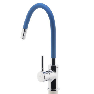 Dřezová baterie Novaservis se silikonovým ramínkem modrá/chrom 70710,0MD