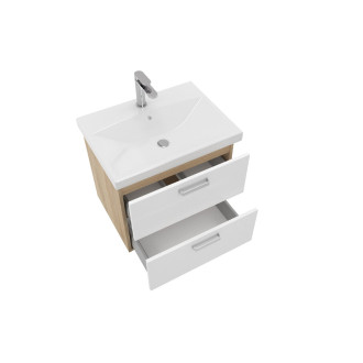 Naturel Vario skříňka s umyvadlem Brevis 60cm dub/bílá VARIO260ZDBBL