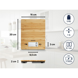 Digitální kuchyňská váha Leifheit Bamboo 66308