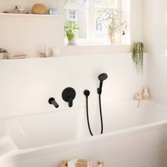 Vanová baterie Hansgrohe Rebris S bez podomítkového tělesa matná černá 72467670