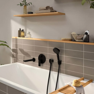 Vanová baterie Hansgrohe Rebris E bez podomítkového tělesa matná černá 72468670