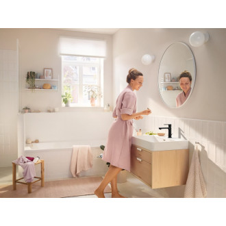 Umyvadlová baterie Hansgrohe Rebris S s výpustí matná černá 72527670