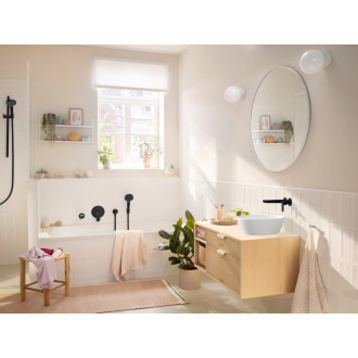 Umyvadlová baterie Hansgrohe Rebris S bez podomítkového tělesa matná černá 72528670