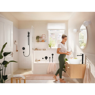 Sprchová baterie Hansgrohe Rebris S bez podomítkového tělesa matná černá 72667670