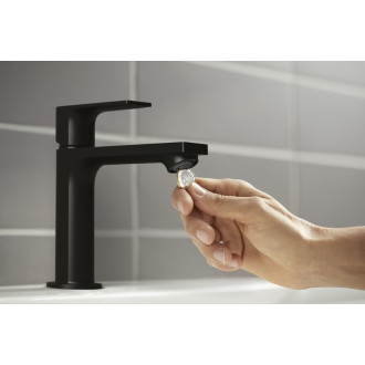 Umyvadlová baterie Hansgrohe Rebris E s výpustí matná černá 72557670