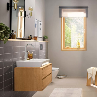 Vysoká umyvadlová baterie Hansgrohe Rebris E s výpustí chrom 72576000