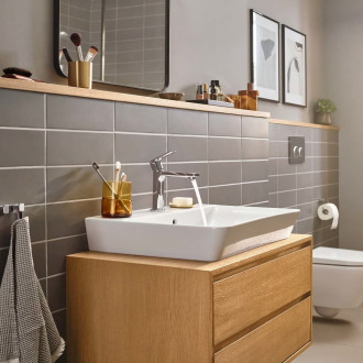 Umyvadlová baterie Hansgrohe Rebris E s výpustí chrom 72589000