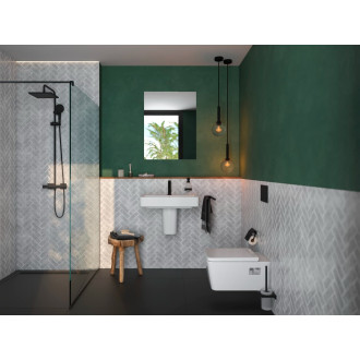 Umyvadlová baterie Hansgrohe Rebris E s výpustí matná černá 72589670