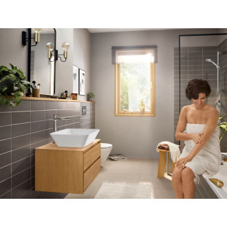 Vysoká umyvadlová baterie Hansgrohe Rebris E s výpustí chrom 72591000