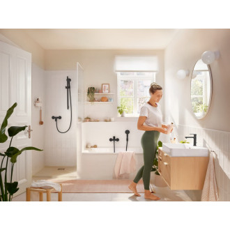 Sprchová baterie Hansgrohe Rebris S bez sprchového setu 150 mm matná černá 72640670