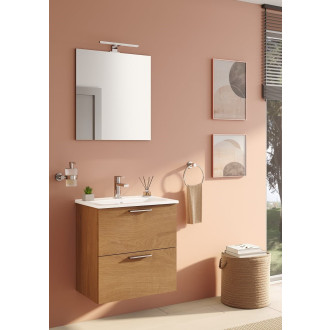 Set Mia um+skř+zrc+osv 60cm oak MIASET60D