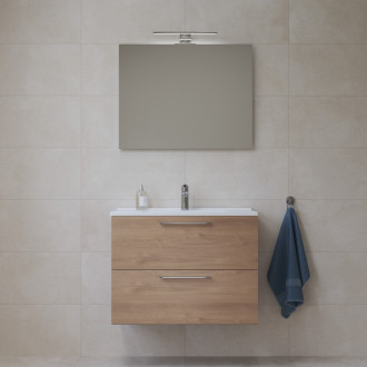 Set Mia um+skř+zrc+osv 60cm oak MIASET60D