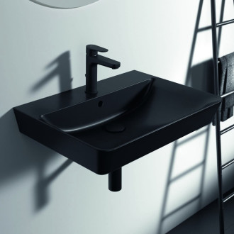 Umyvadlo Ideal Standard Connect Air 60x46 cm černá otvor pro baterii uprostřed E0298V3