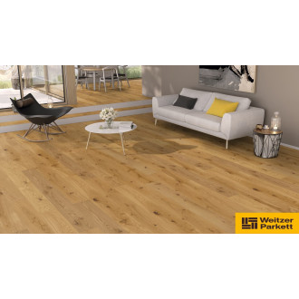 Dřevěná olejovaná podlaha Weitzer Parkett Oak Rustic 11mm, intenzivně kartáčovaná 64584