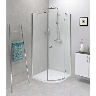 Sprchová vanička čtvrtkruhová Polysan Flexia 80x80 cm litý mramor 91171