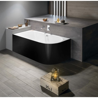 Obdélníková vana Polysan VIVA 180x75 cm akrylát levá černo/bílá 72099MB