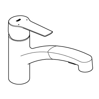 Dřezová baterie Grohe Start s vytahovací sprškou černá 303072431
