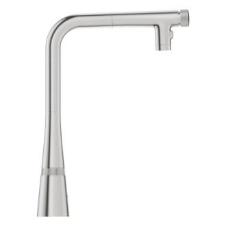 Dřezová baterie Grohe Zedra SmartControl s vytahovací sprškou, 2 proudy supersteel 31886DC0