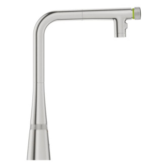 Dřezová baterie Grohe Zedra SmartControl s vytahovací sprškou, 2 proudy supersteel 31886DC0