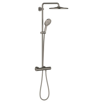 Sprchový systém Grohe Rainshower s termostatickou baterií kartáčovaný Hard Graphite 26836AL0