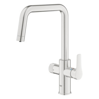 Dřezová baterie Grohe GROHE Blue Pure 2022 s otočným ramínkem supersteel 30583DC0