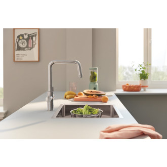 Dřezová baterie Grohe GROHE Blue Pure 2022 s otočným ramínkem supersteel 30583DC0