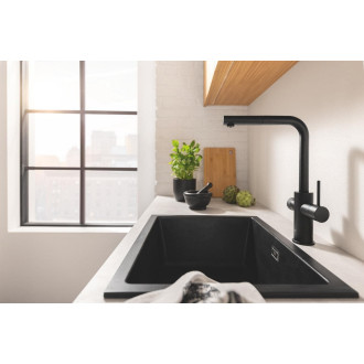 Dřezová baterie Grohe GROHE Blue Pure 2022 s vytahovací sprškou phantom black 30590KF0