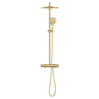 Sprchový systém Grohe Rainshower s termostatickou baterií kartáčovaný Cool Sunrise 26836GN0