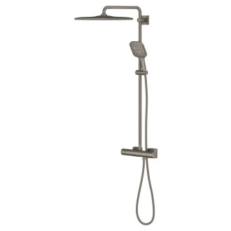 Sprchový systém Grohe Rainshower System na stěnu s termostatickou baterií brushed hard graphite 26837AL0