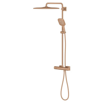 Sprchový systém Grohe Rainshower System na stěnu s termostatickou baterií brushed warm sunset 26837DL0