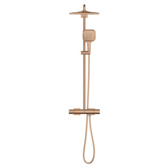 Sprchový systém Grohe Rainshower System na stěnu s termostatickou baterií brushed warm sunset 26837DL0